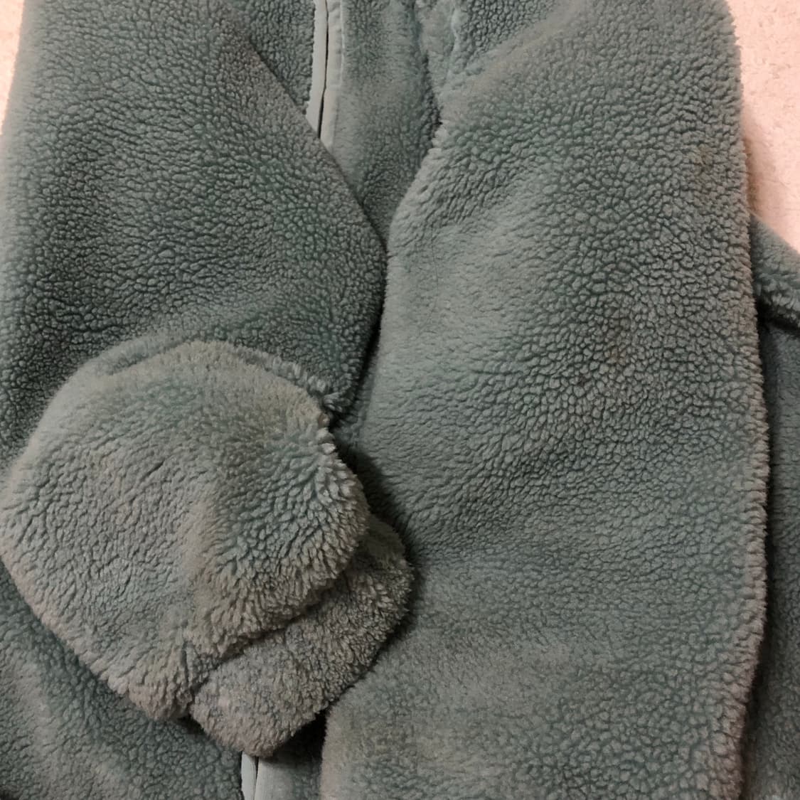 퓨마 민트 뽀글이 집업 S 상품이미지2