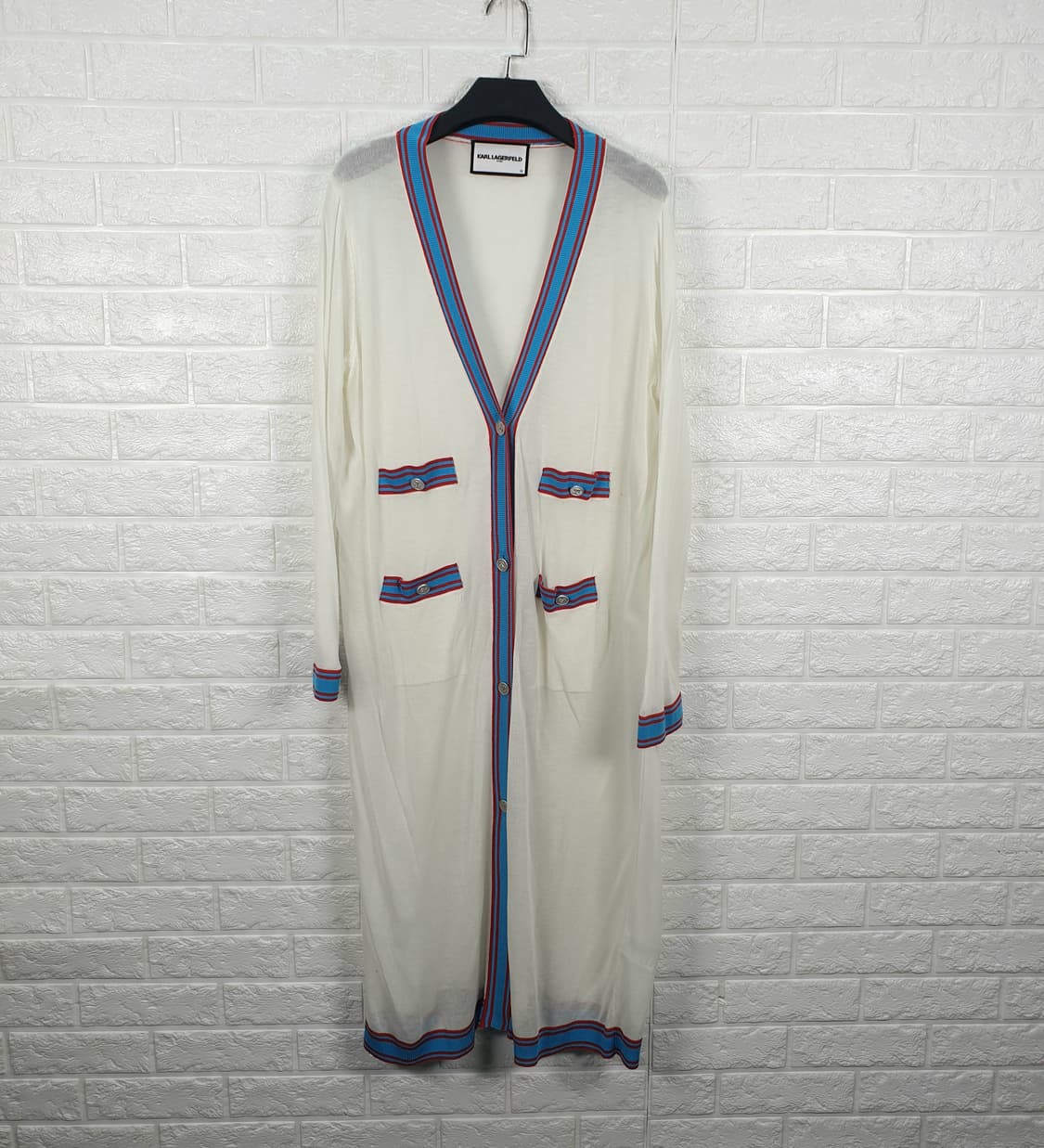 [100]칼라거펠트 가벼운 니트 롱 가디건 상품이미지2