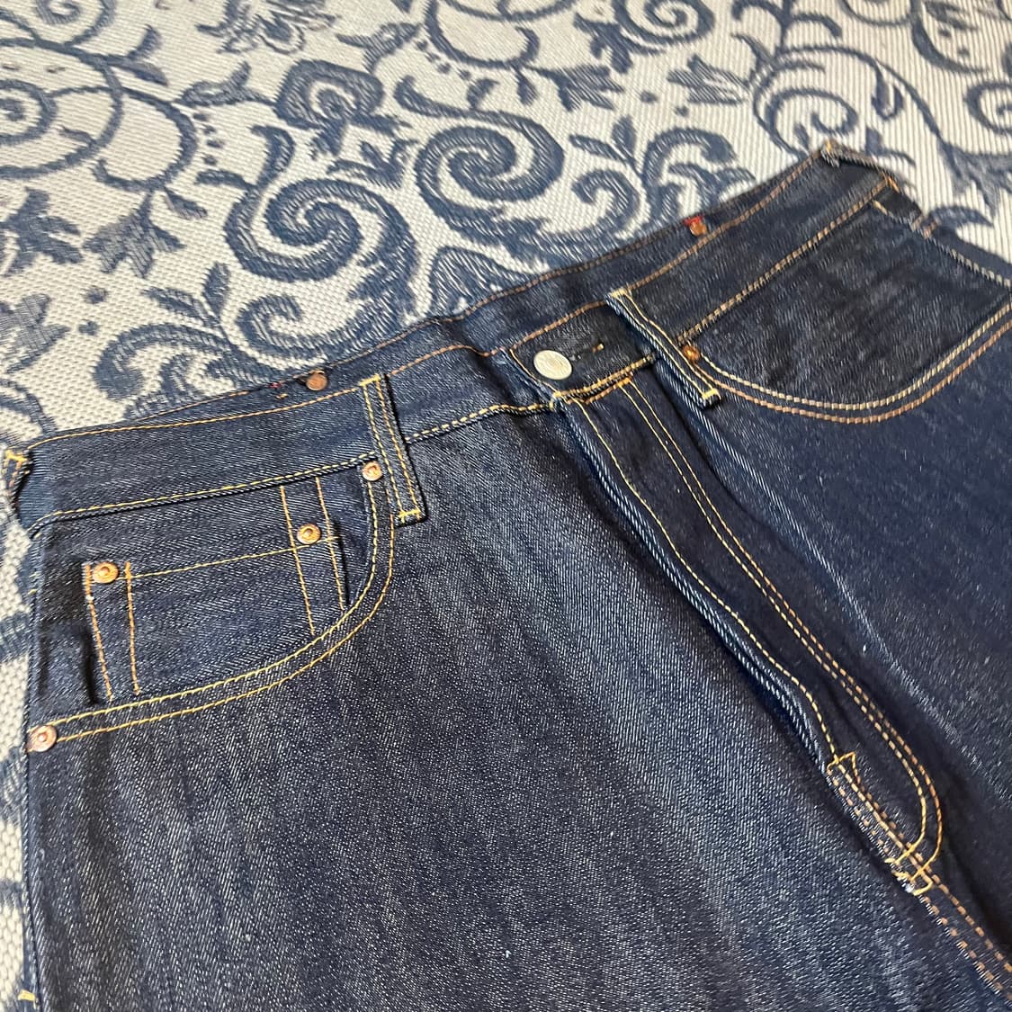 34 에비수 헤리티지 다이콕 빅 로고 데님 반바지/W2376 상품이미지4