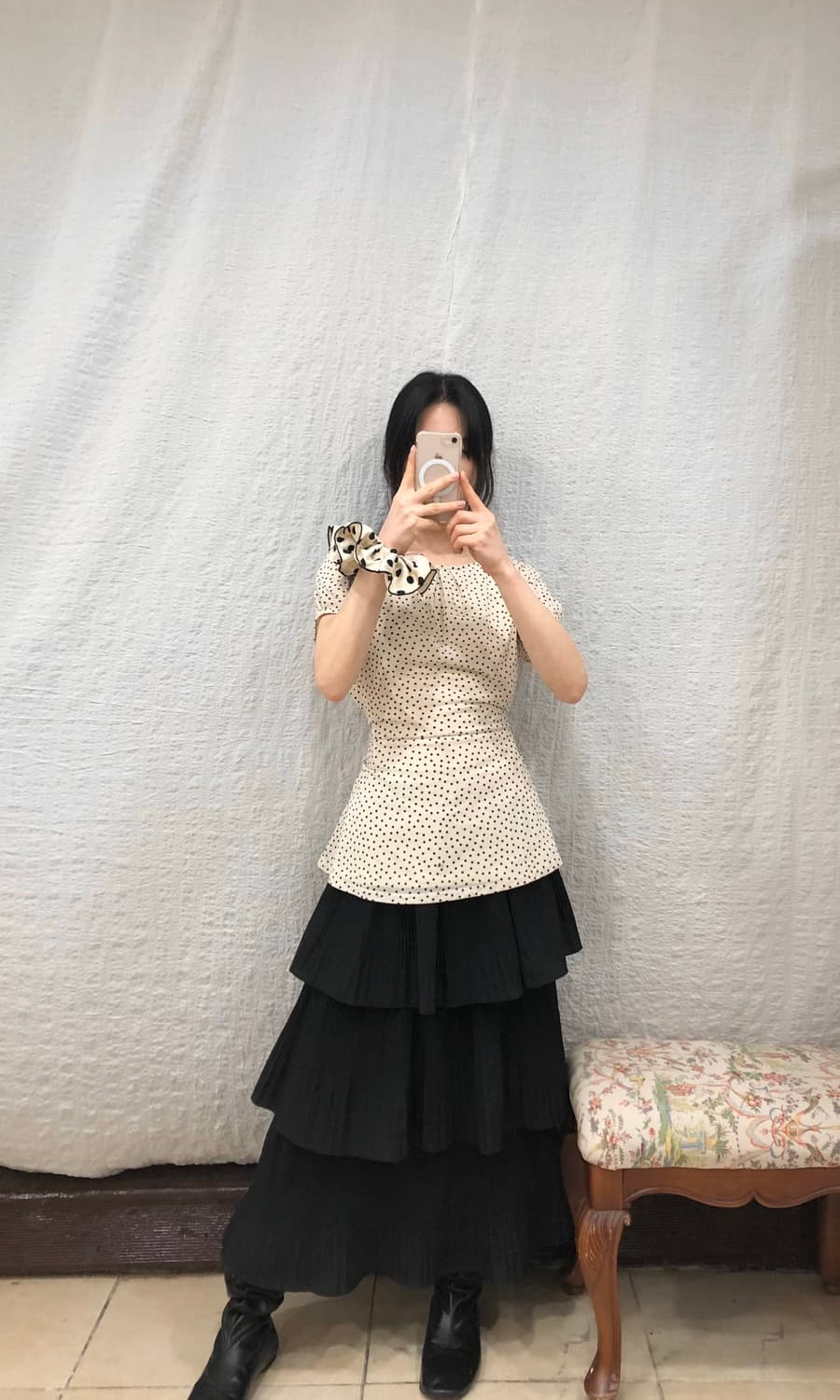 triple layer pleated skirt 상품이미지2