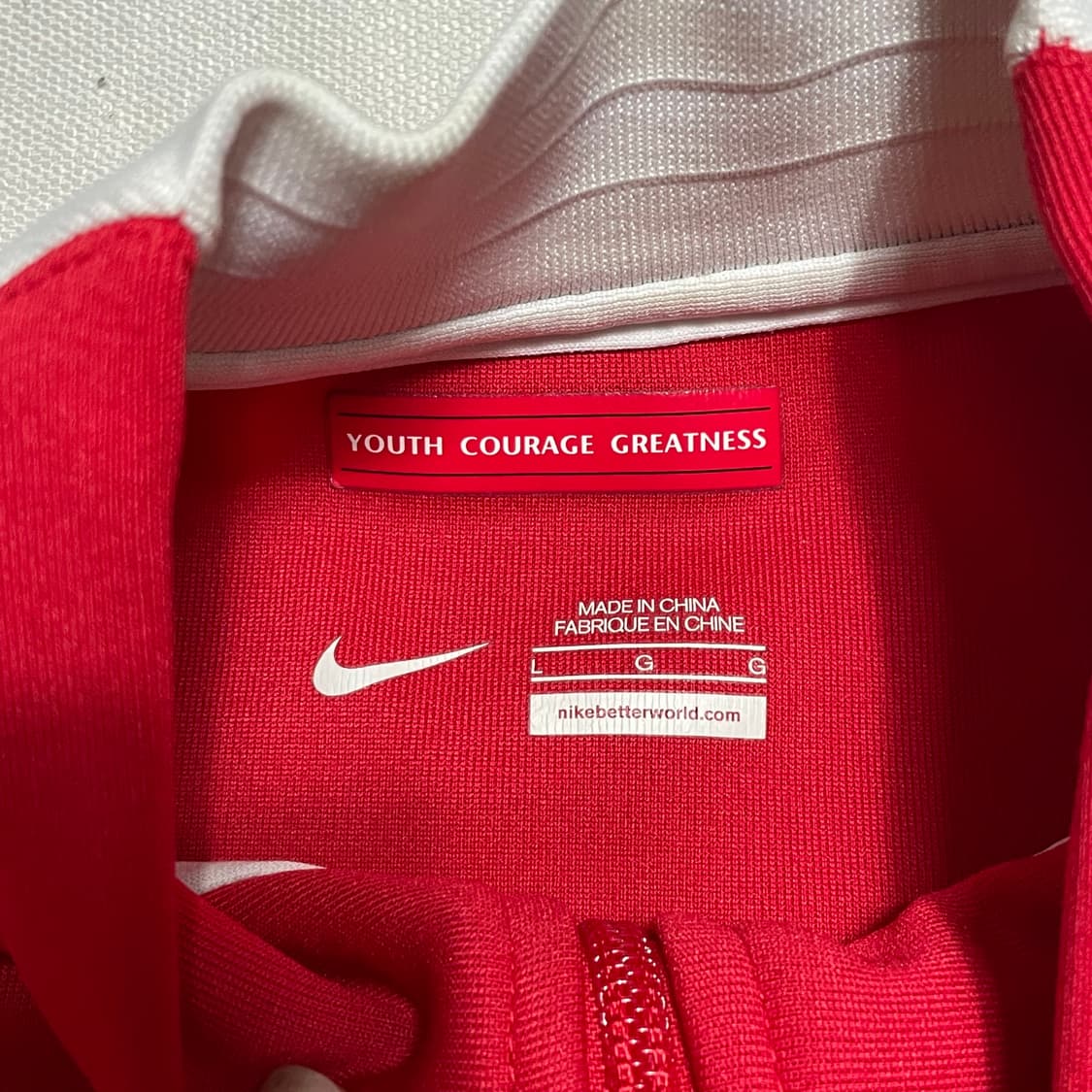 L 나이키 맨체스터유나이티드 화이트라인 레드 트랙탑 상품이미지4