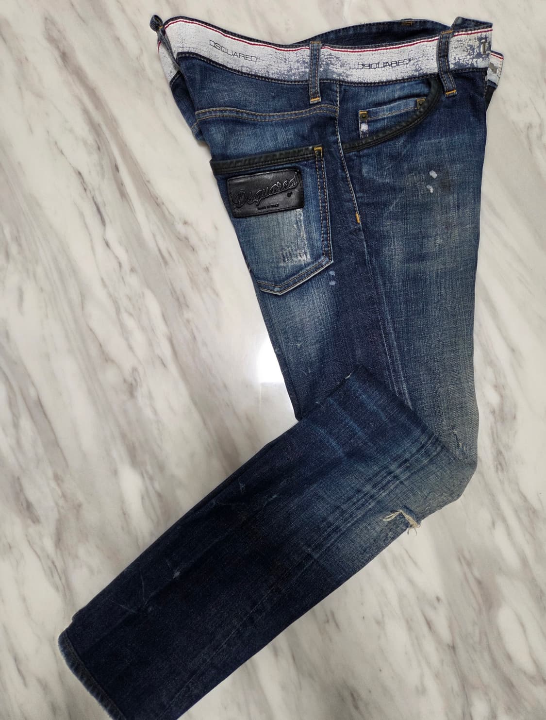 디스퀘어드 루키4 레더패치 슬림진 상품이미지3