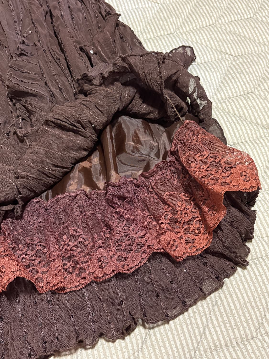 Brown vintage skirt 상품이미지8