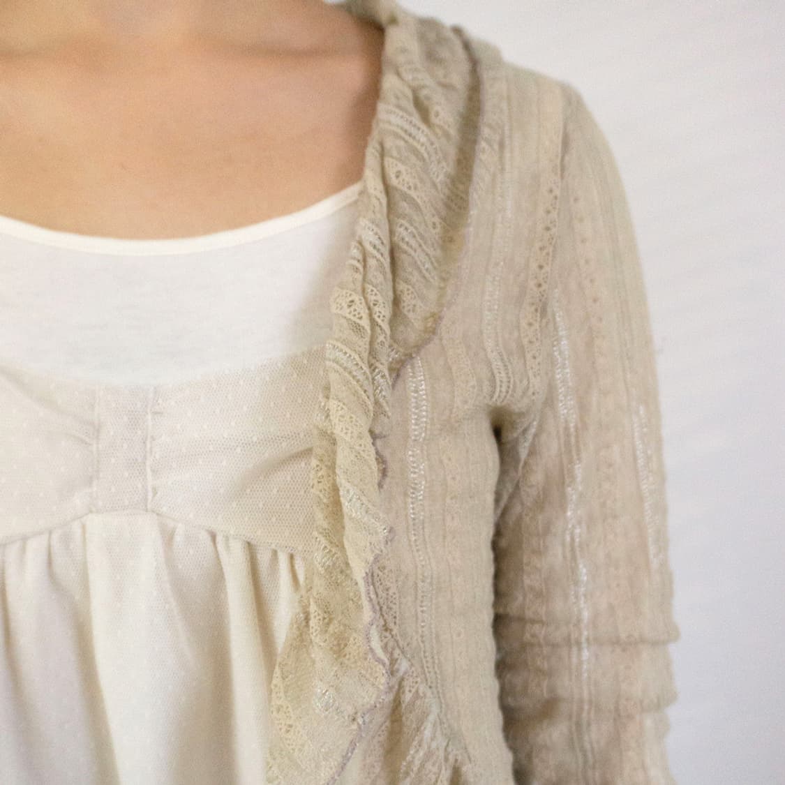 크림 드리즐 튤 탑 상품이미지10