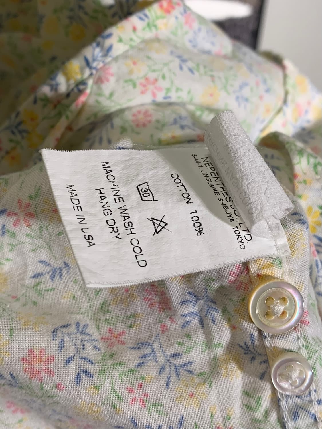 엔지니어드 가먼츠 플라워 패턴 셔츠 상품이미지5