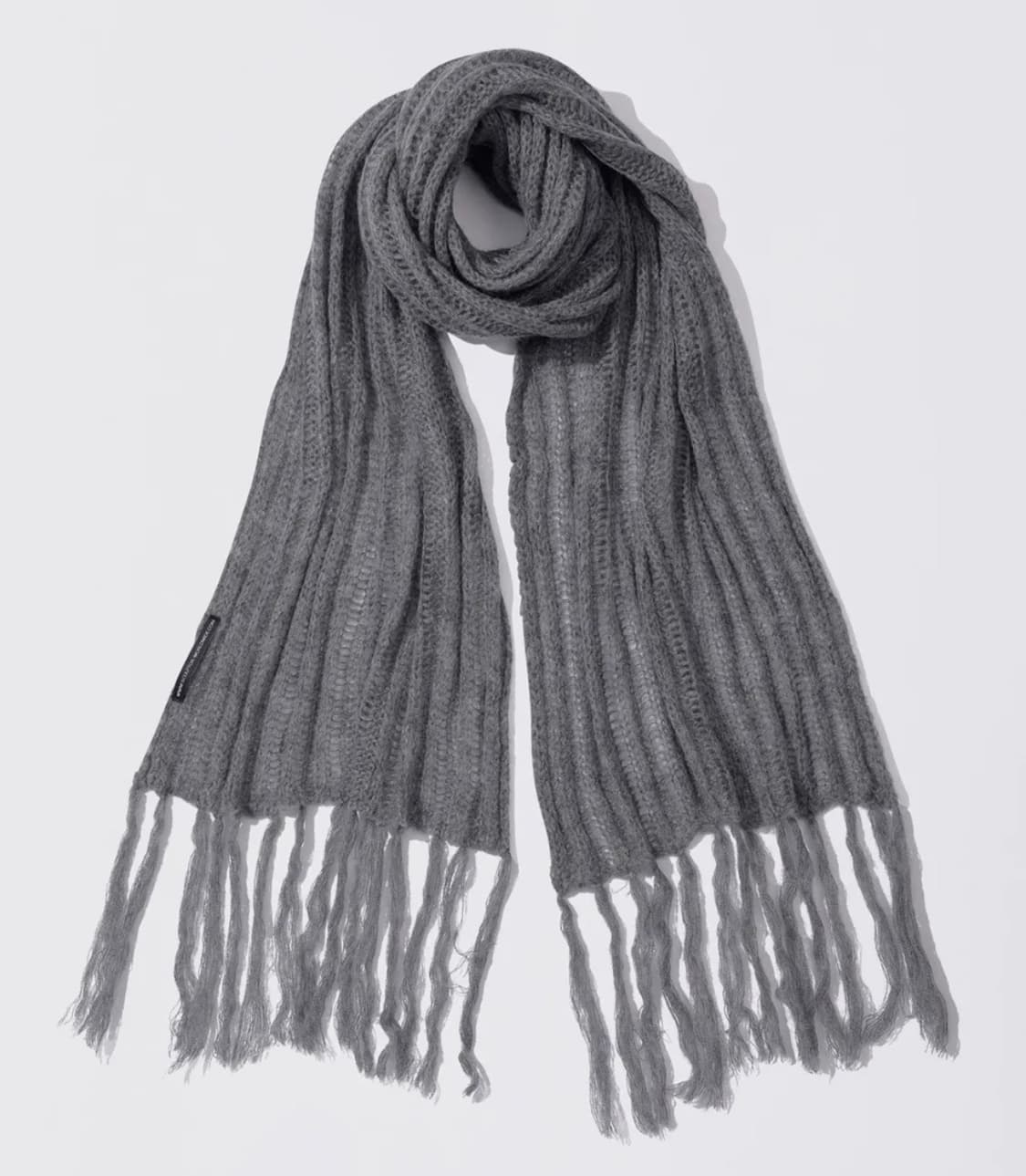 Fluffy Fringe Scarf Melange Gray 상품이미지1