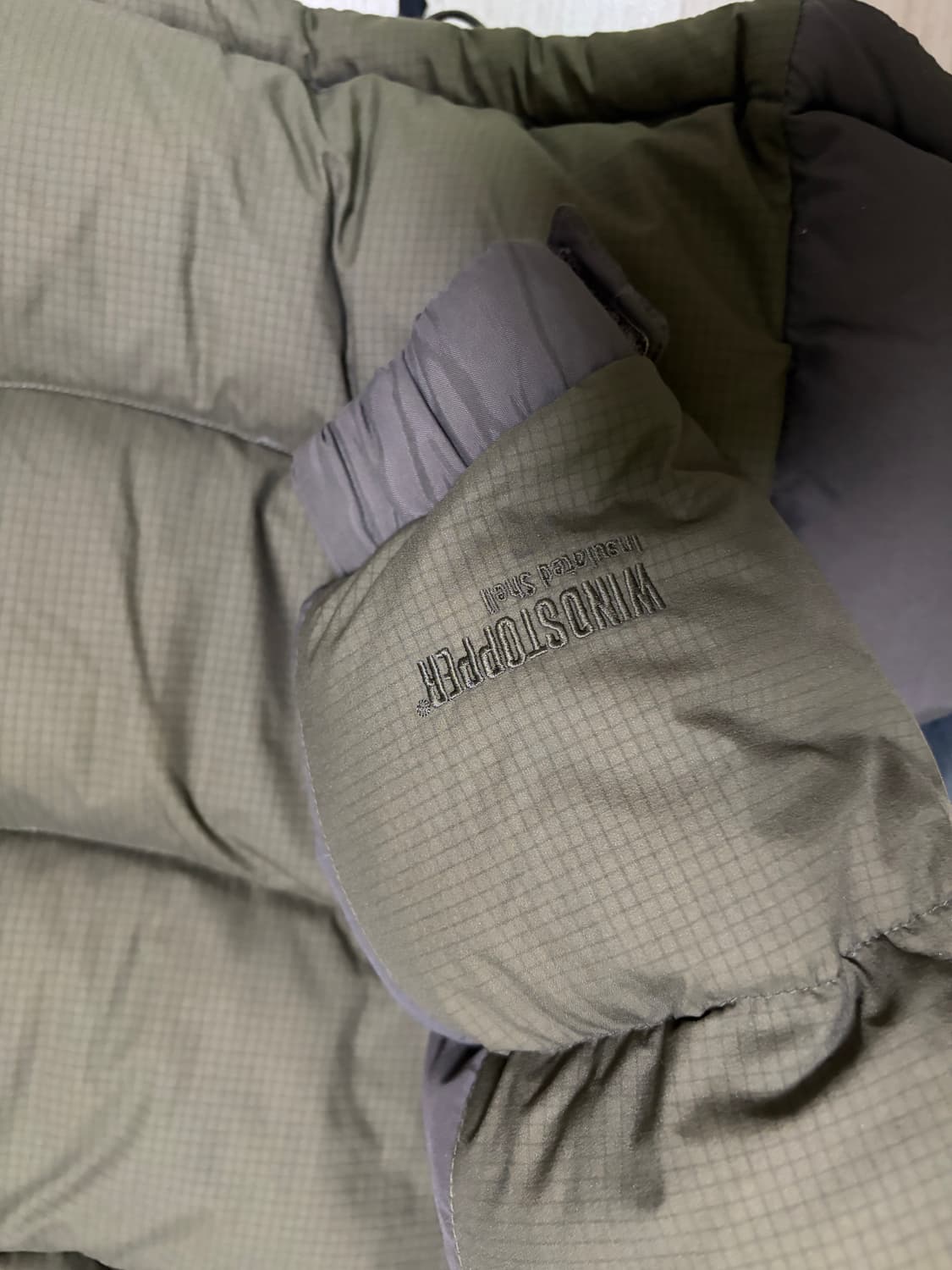 [105]몽벨 EX800 고어텍스 윈드스토퍼 구스다운 올리브 상품이미지8