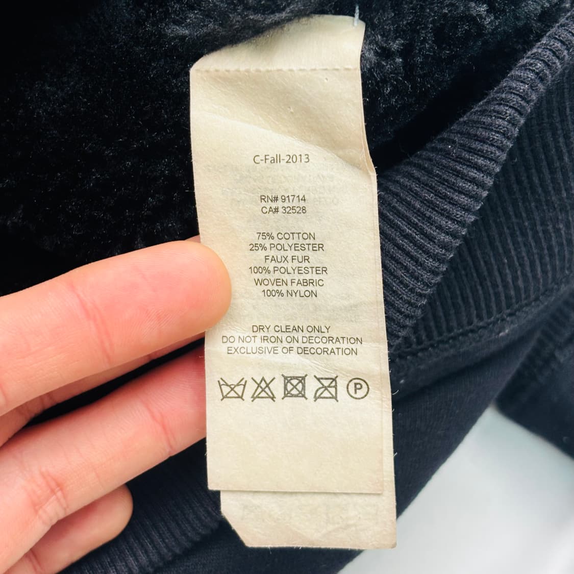 아르마니 익스체인지 블랙 퍼 후드 자켓 S 상품이미지8