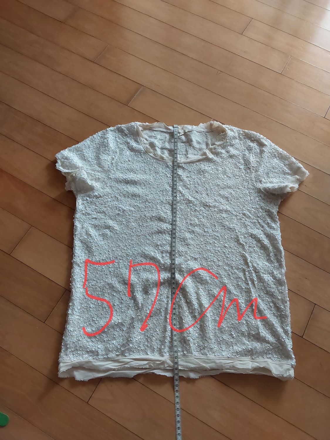 제이크루 아이보리 스팽글 반팔티 상품이미지5