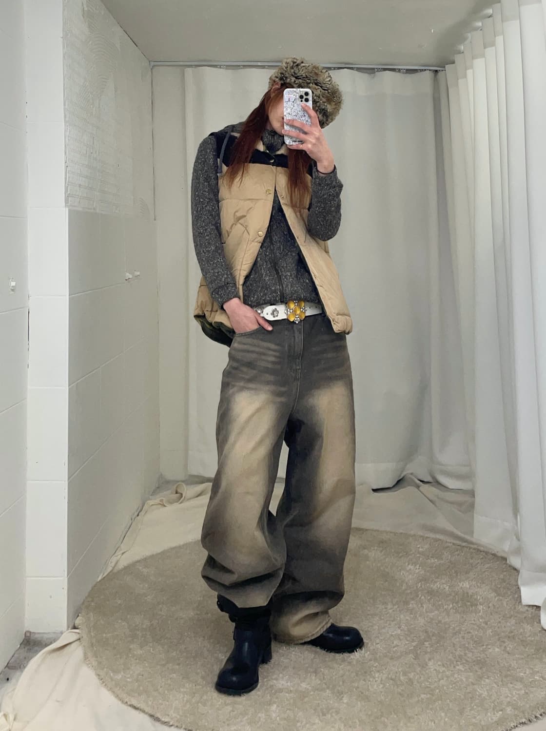 빈티지 브라운 데일리 웨스턴 힙 코디 세트 상품이미지2