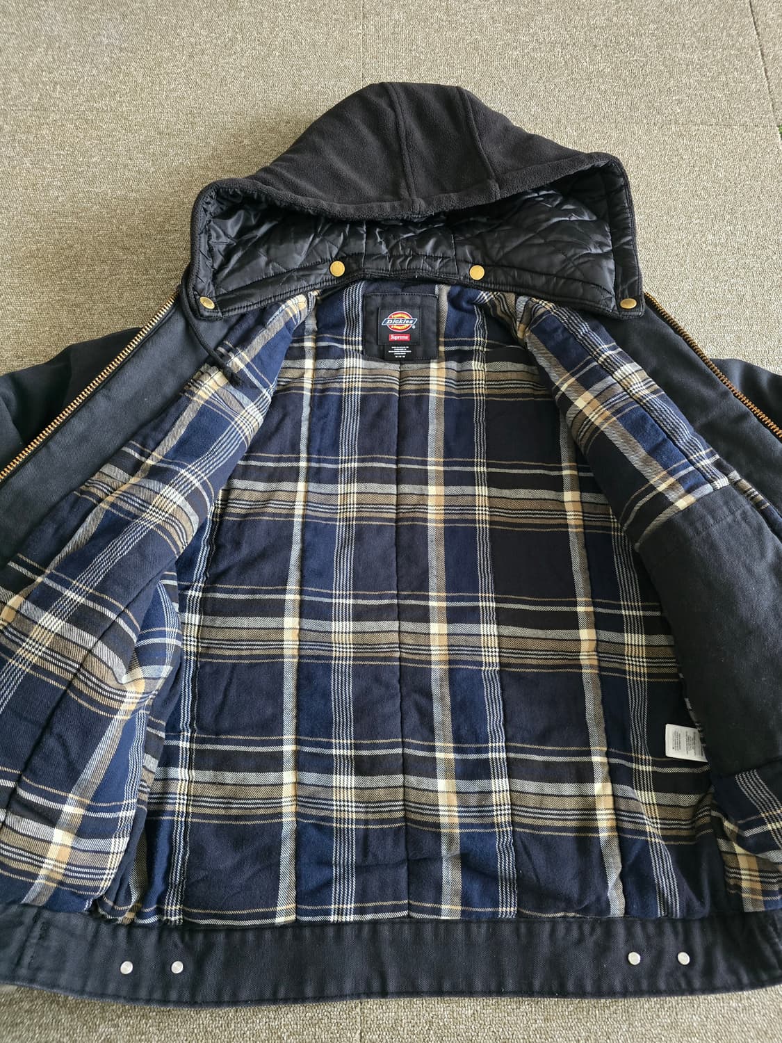 Dickies Supreme 디키즈 슈프림 후드 워크자켓 블랙 M 상품이미지5
