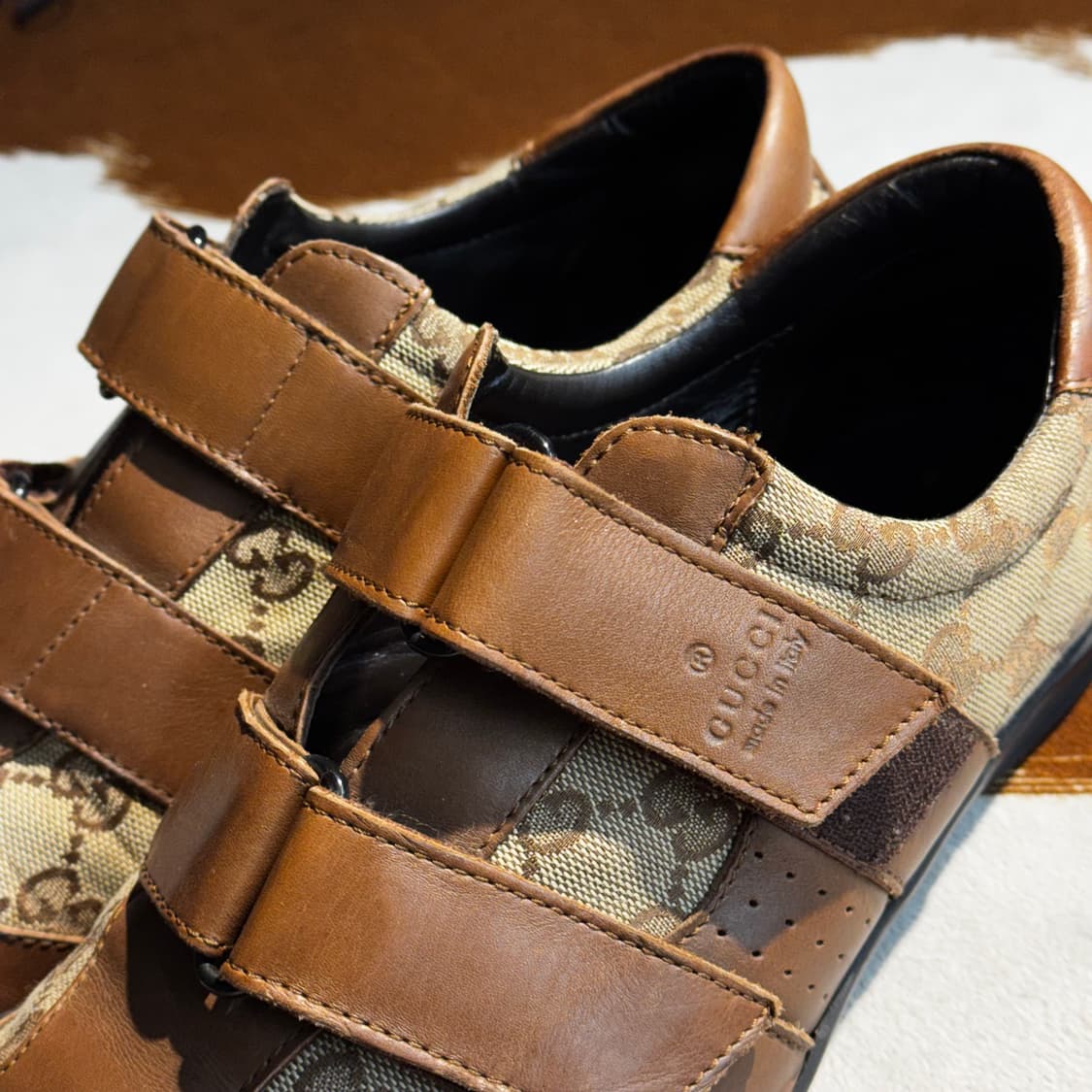 구찌 아카이브 00s 레더 벨크로 슈즈 43 (280) 상품이미지3