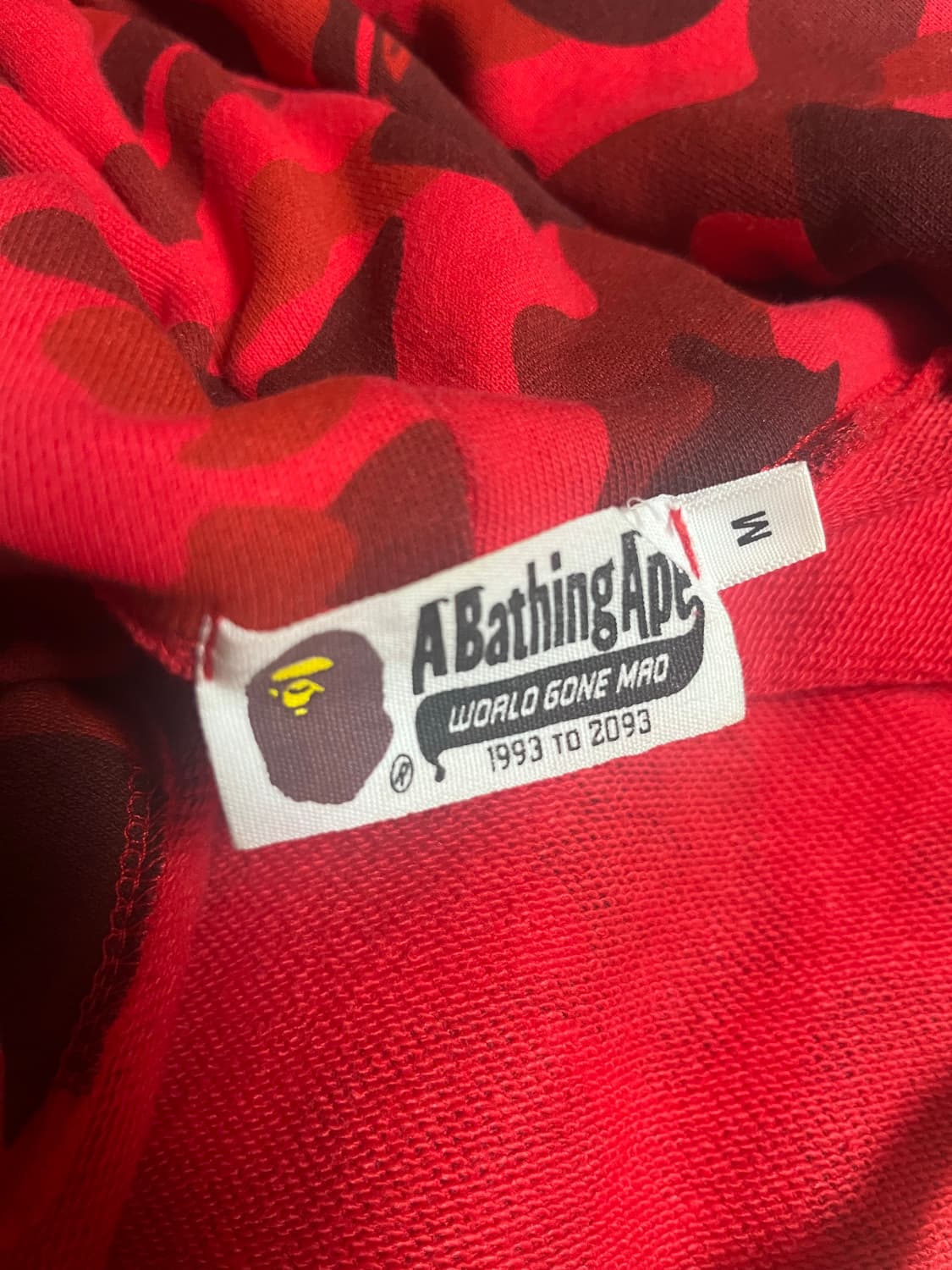 베이프 레드 후드집업 상품이미지3