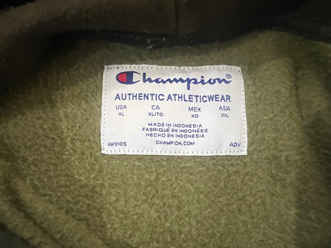챔피온 카키 기모 후드티 XL 판매 합니다 상품이미지3