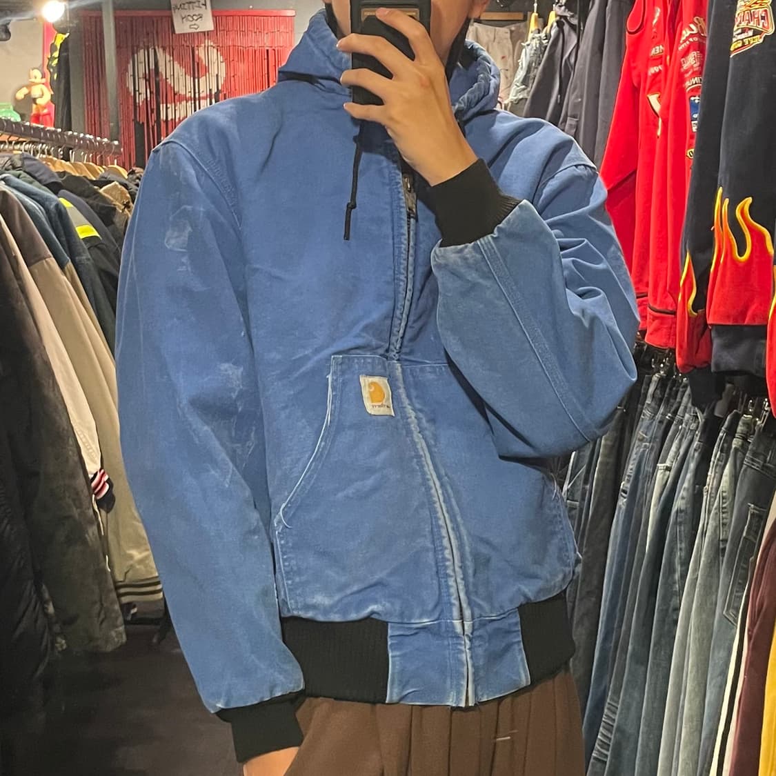 [IM] carhartt 칼하트 오리지널 블루 후드 액티브자켓 상품이미지5