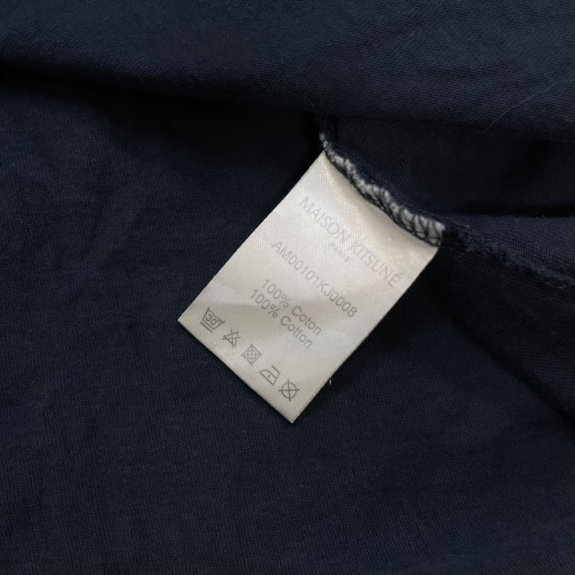 메종키츠네 파리지앵 반팔 티셔츠 네이비 상품이미지5