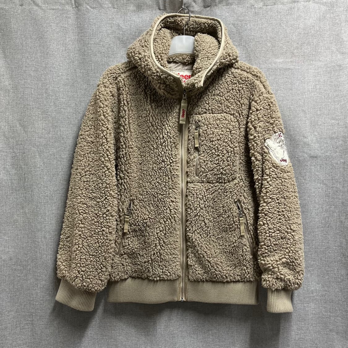 [L] Jeep 지프 뽀글이 방풍 후리스 후드집업 상품이미지1