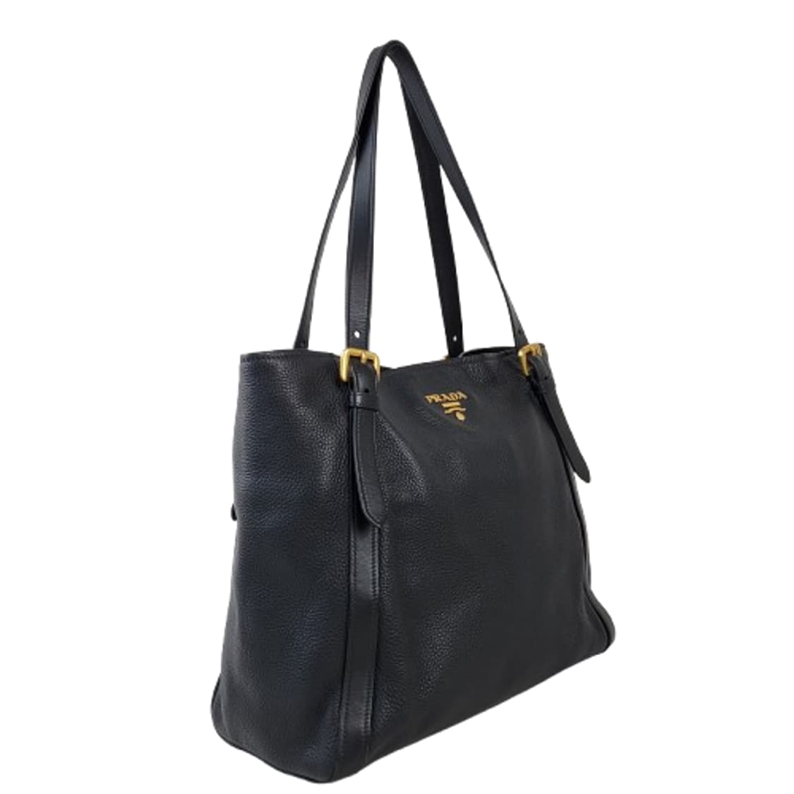 정품 프라다 비텔로 다이노 가죽 블랙 숄더백 상품이미지2