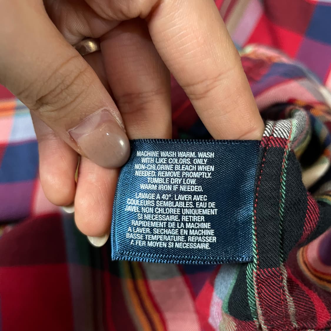 폴로랄프로렌 레드 그린 네이비 멀티 배색 체크 긴팔 셔츠 XL 상품이미지8