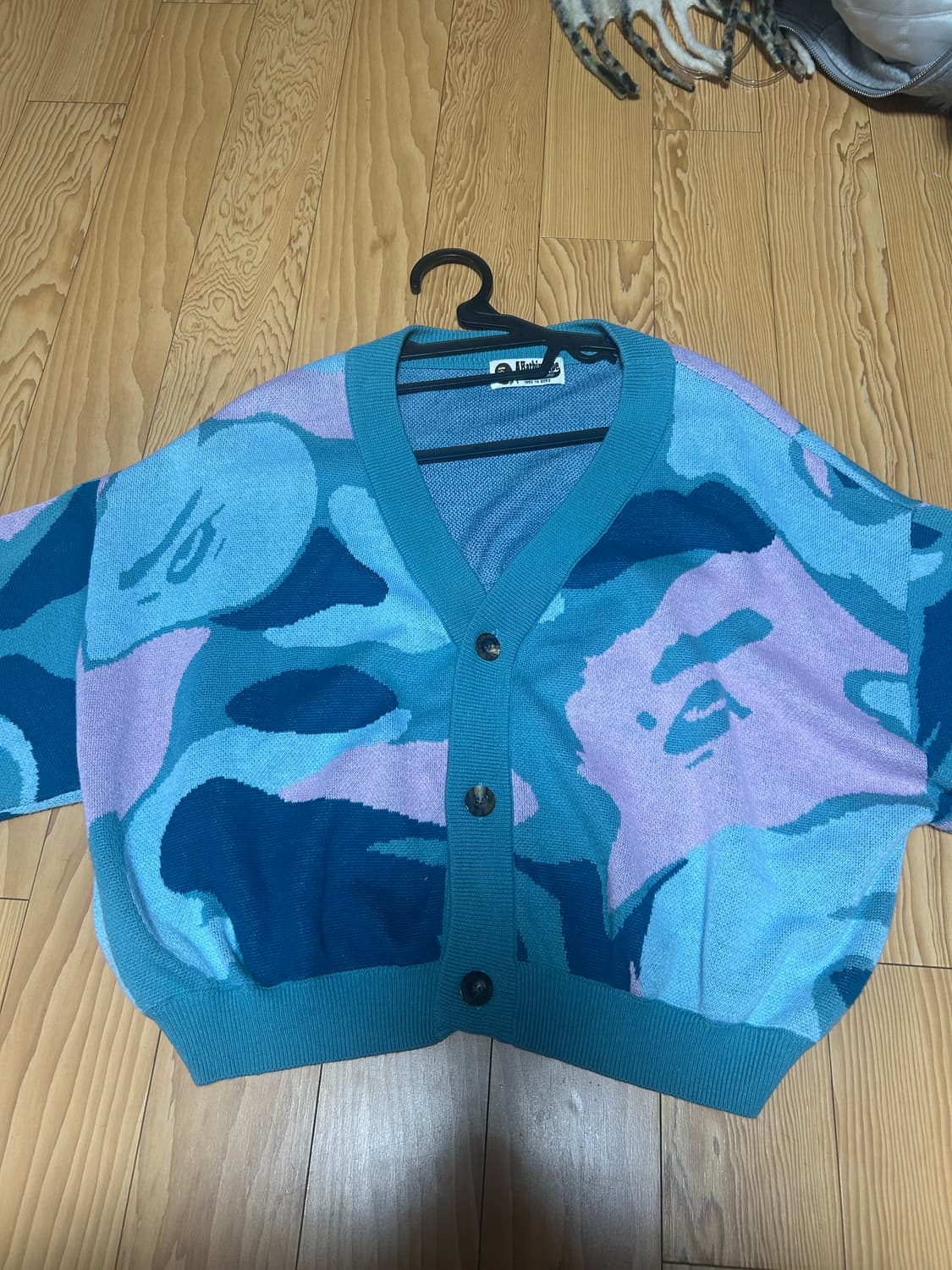 베이프 카모플라지 사루 패턴 가디건 상품이미지1