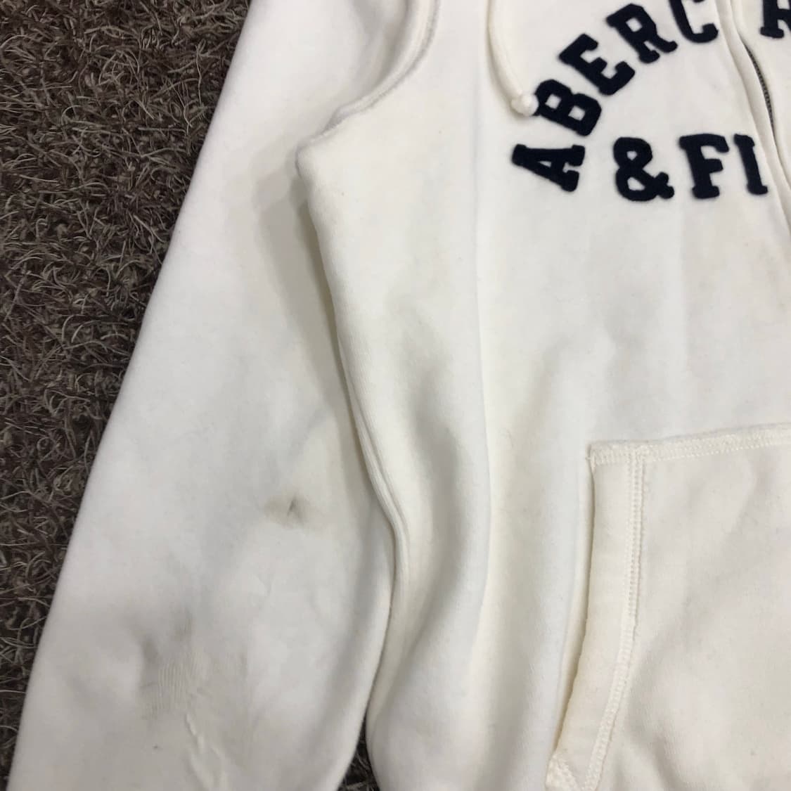 아베크롬비 화이트 로고 후드집업 상품이미지6