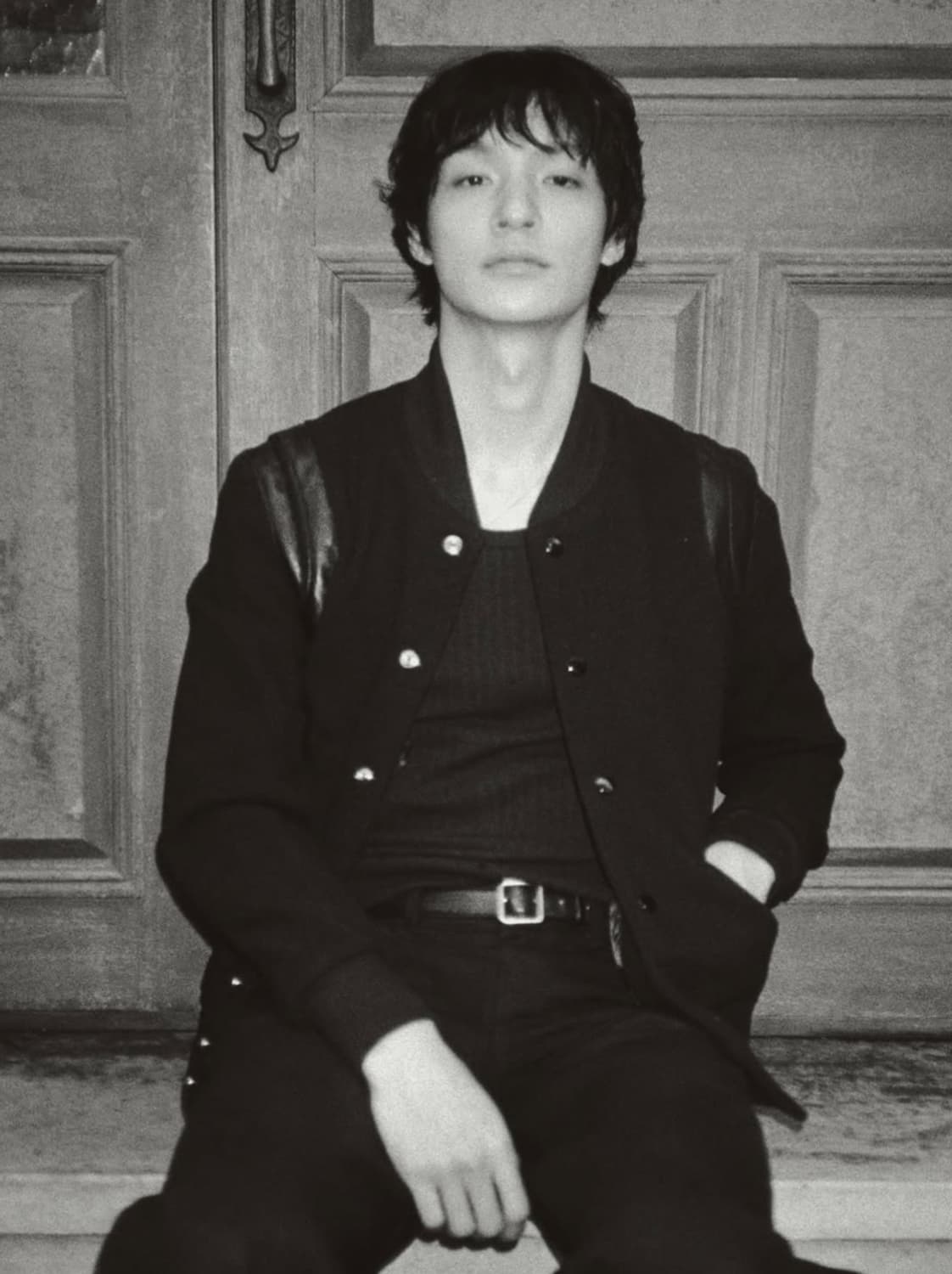 생로랑 테디자켓 블랙 상품이미지3