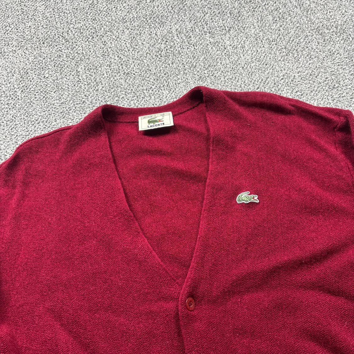 라코스테 스몰로고 브이넥 가디건 상품이미지2