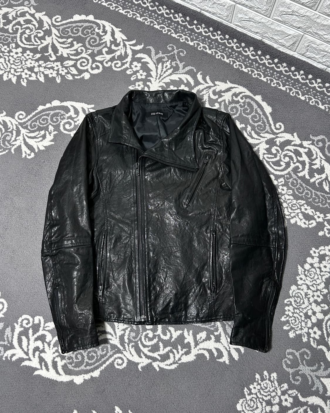 206 Homme Asymmetric High-neck Sheepskin 상품이미지4