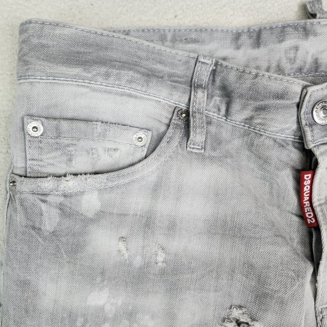 DSQUARED2 워싱 디스트레스트 데님팬츠 Men 48 상품이미지3