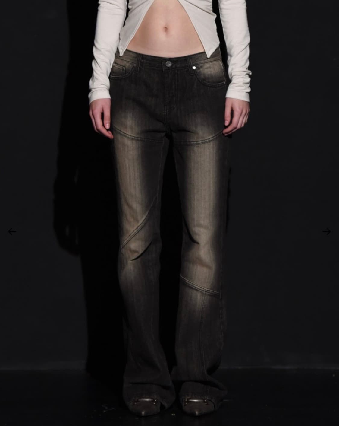 보헤미안서울 컷라인 부츠컷 데님 팬츠 l 판매 보헴서 상품이미지1