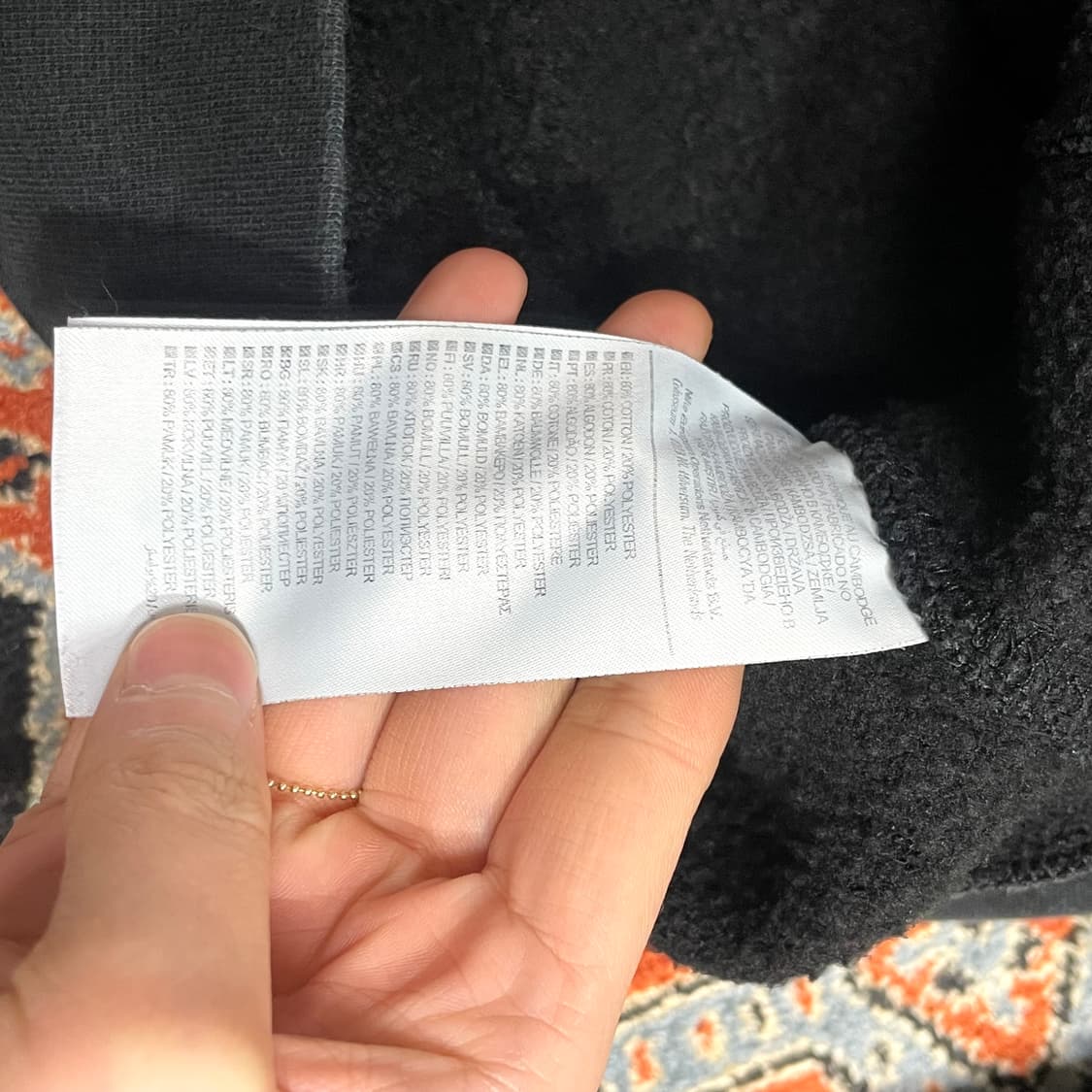 나이키 스펠로고 블랙 기모 맨투맨 여성M 상품이미지4