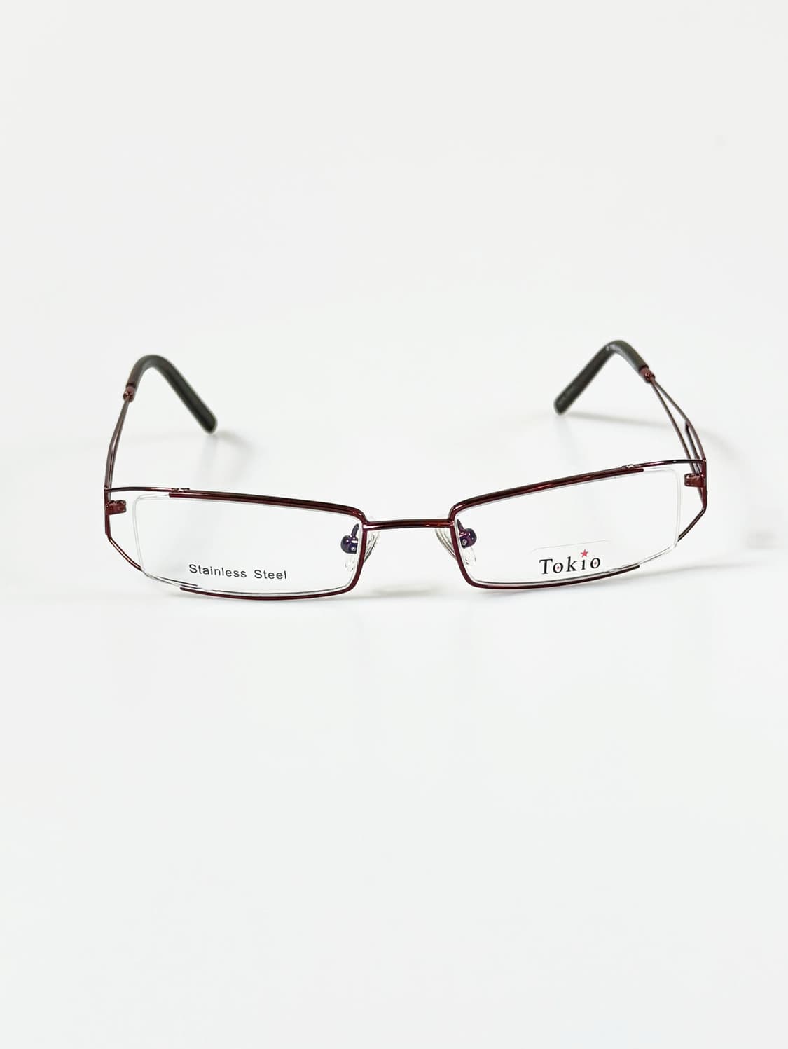 90s TOKIO 가넷 메탈 슬림 스퀘어 빈티지 안경 상품이미지1