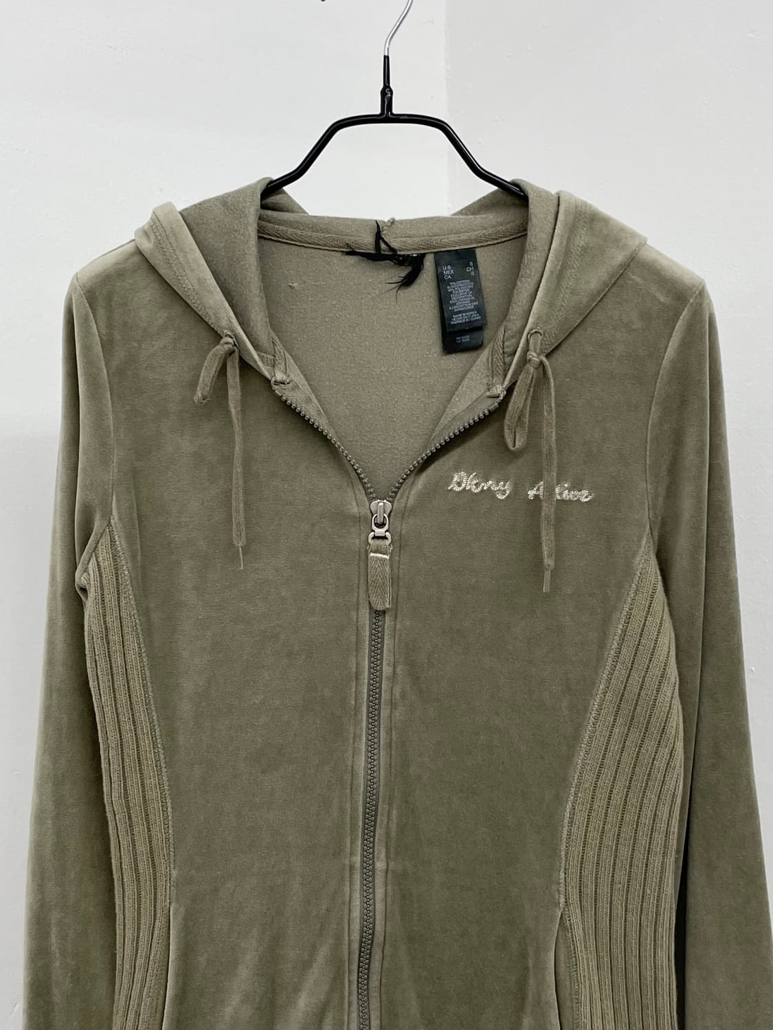 벨벳 니트 디테일 후드집업 상품이미지6