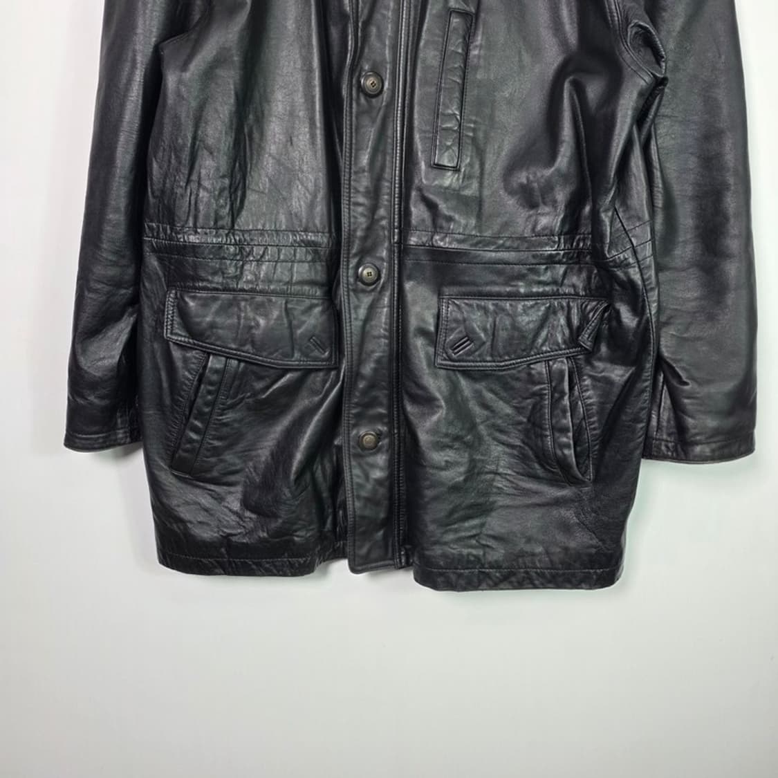 Japan Vintage 리얼 양가죽 오버핏 사파리 자켓 XL 상품이미지4