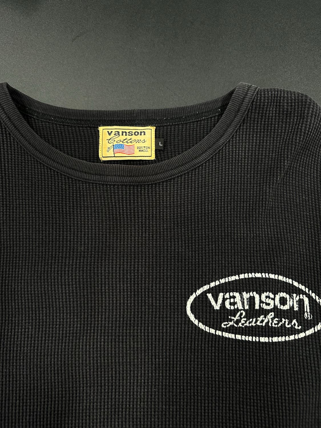 벤슨 모터사이클 백프린팅 와플 긴팔 슬리브 티셔츠 상품이미지7