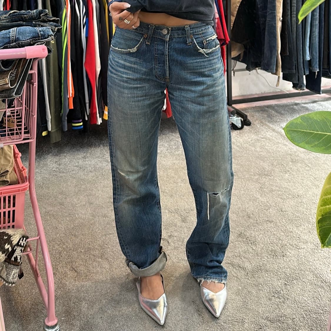 리바이스501 오리지널 페이딩 데님 팬츠(29) 상품이미지1