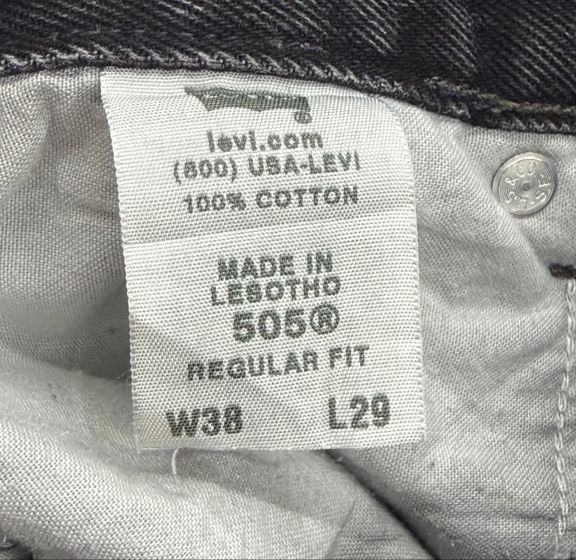 00s 리바이스 Levis 505 블랙 데님 팬츠 상품이미지9