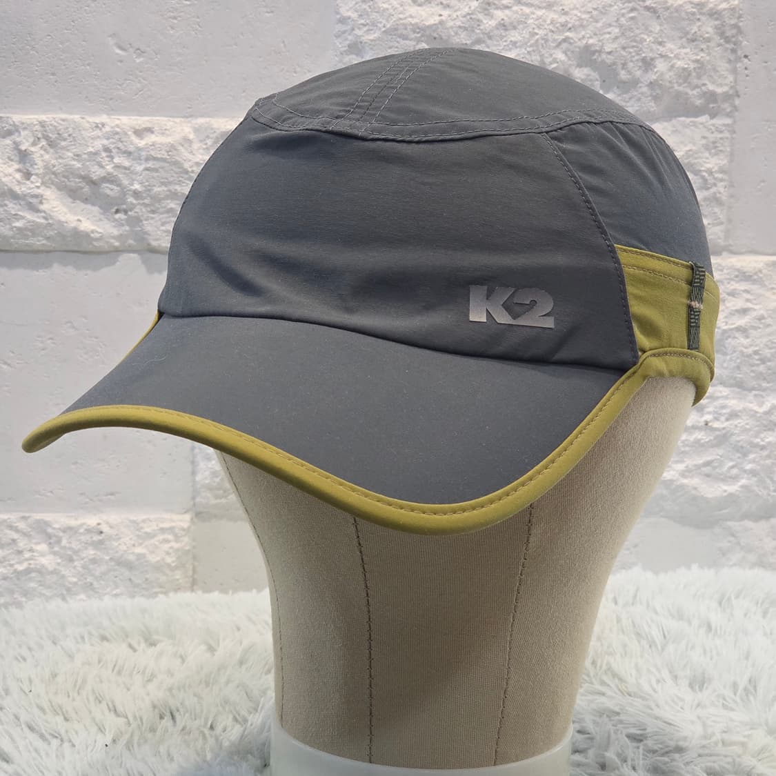 L4-7:K2 테크 라이트 하이킹 캡 그레이x라임 (조절가능58cm) 상품이미지5