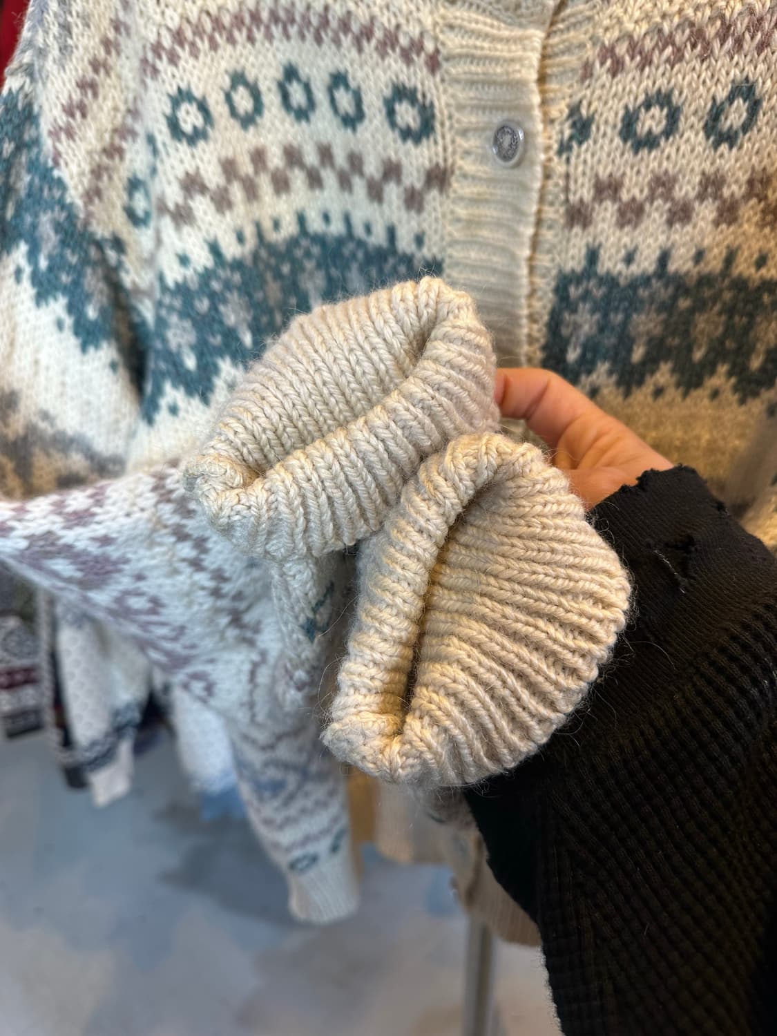 유럽발 Moffat Woollens 헤비 울 에스닉 가디건 상품이미지6