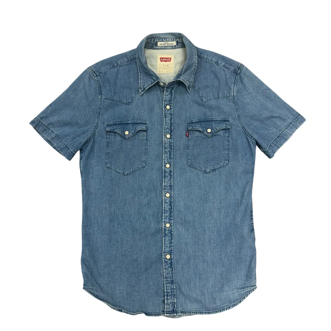 리바이스 웨스턴 데님 반팔셔츠 상품이미지1