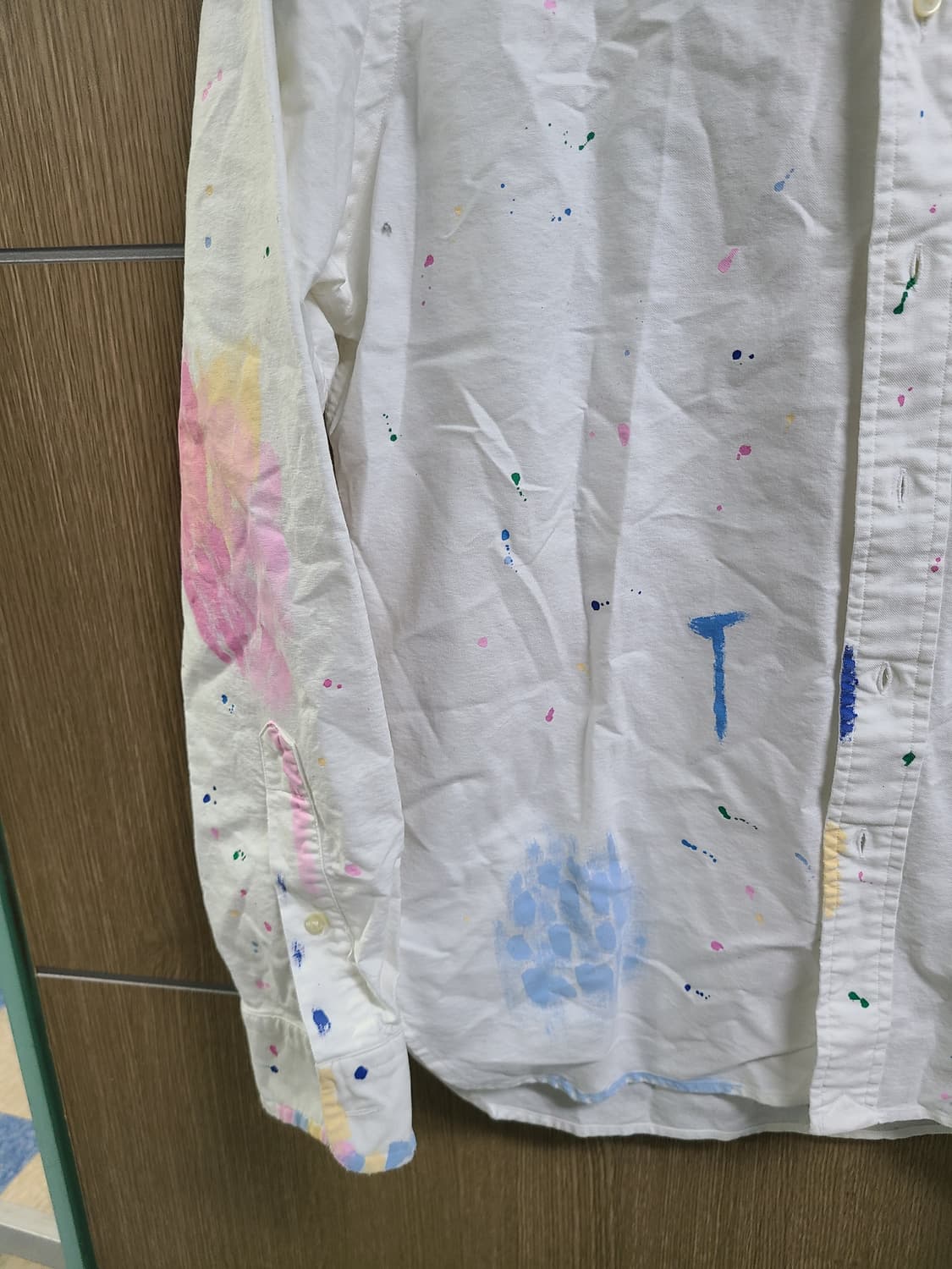 화이트 폴로 랄프로렌 페인팅 셔츠 상품이미지4