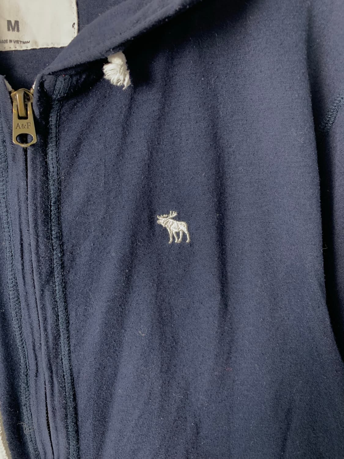 아베크롬비 산양로고 네이비 니트 후드집업 상품이미지4