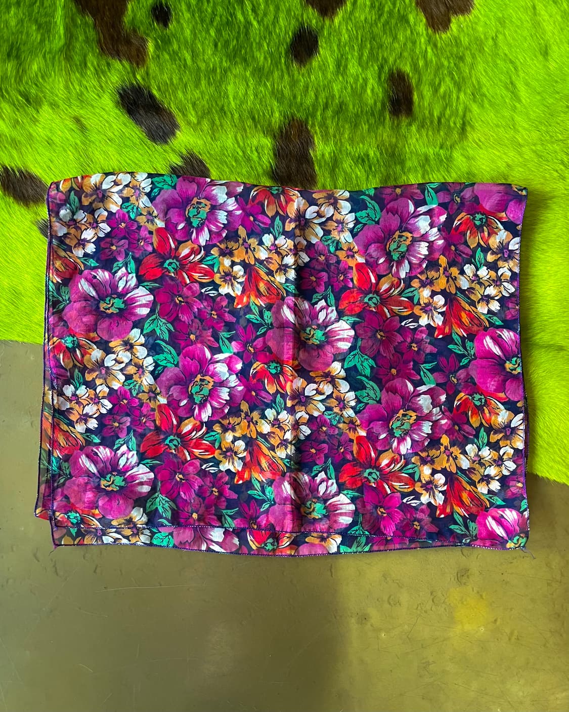 Japanese Vintage Floral Long Scarf 상품이미지3