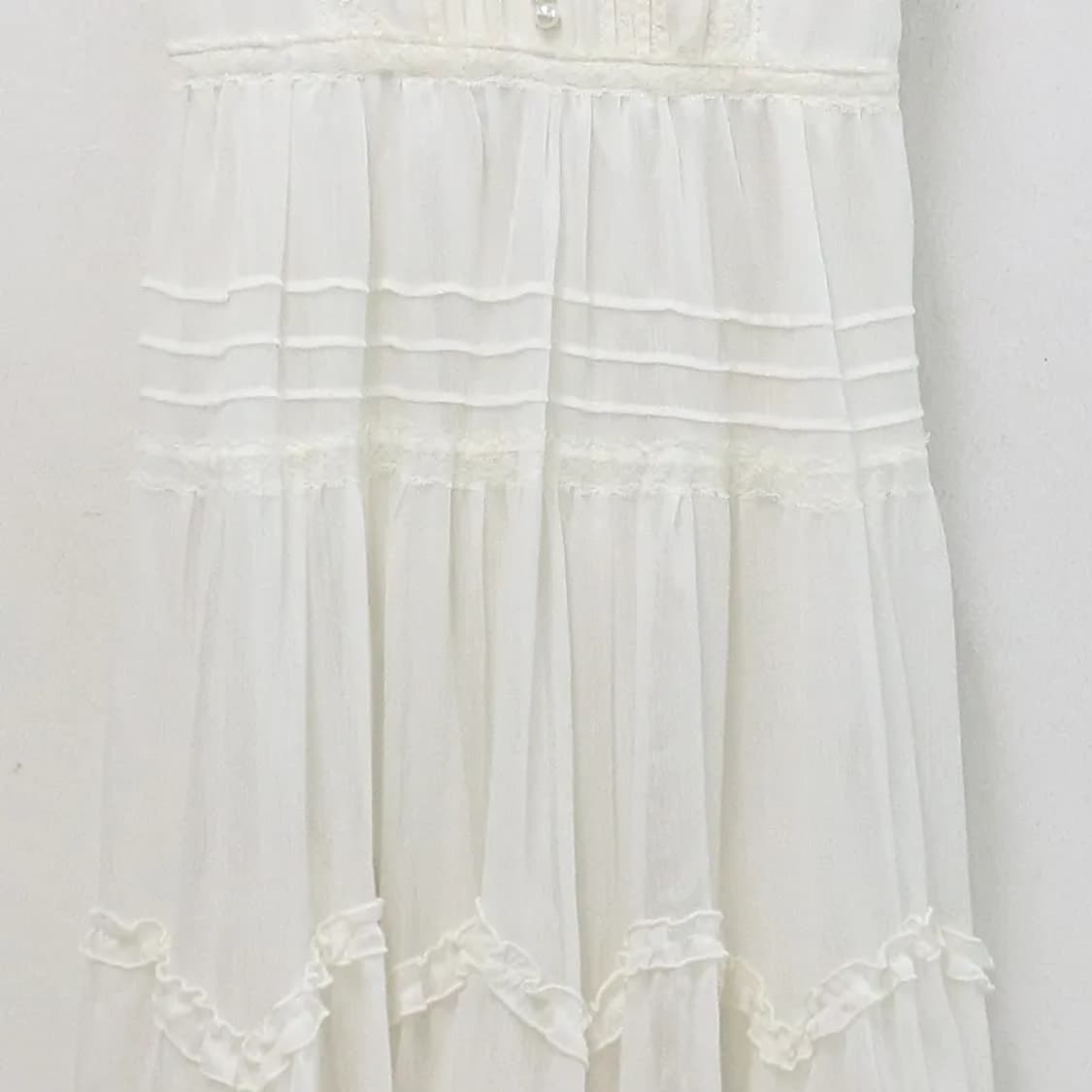 BE RADIANCE 실크 뷔스티에 스모크 밴딩 끈원피스 66311 상품이미지4