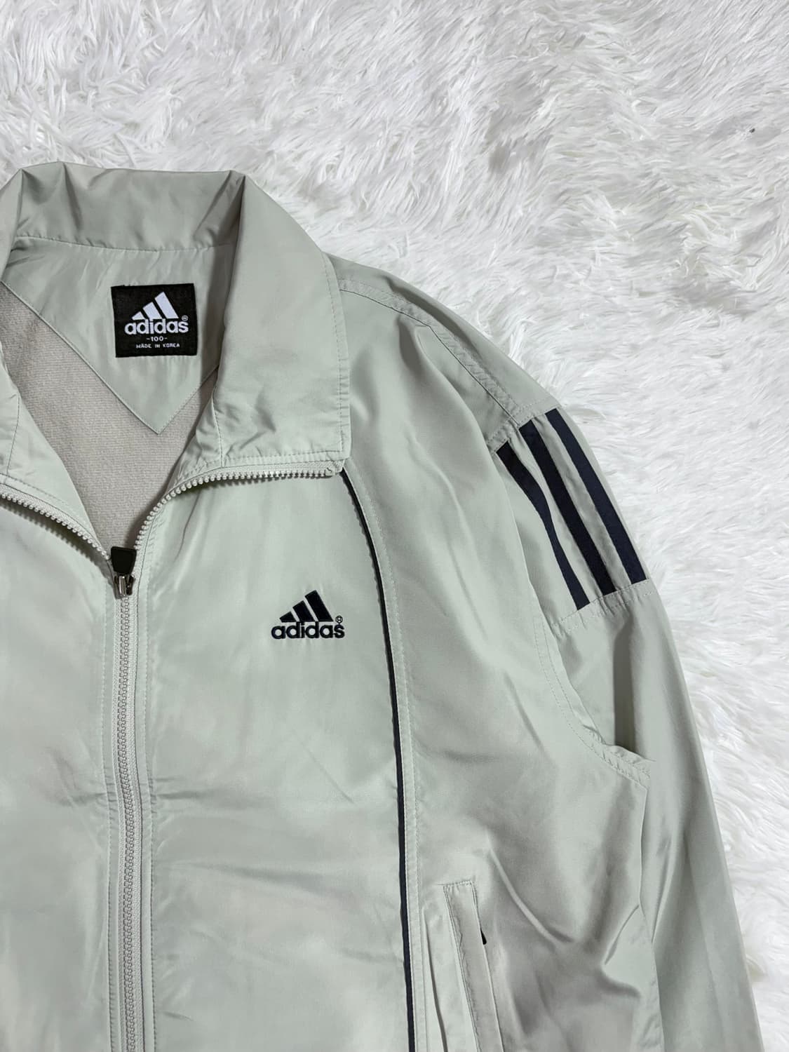 아디다스 90‘s 베이지 오버핏 바람막이  상품이미지5