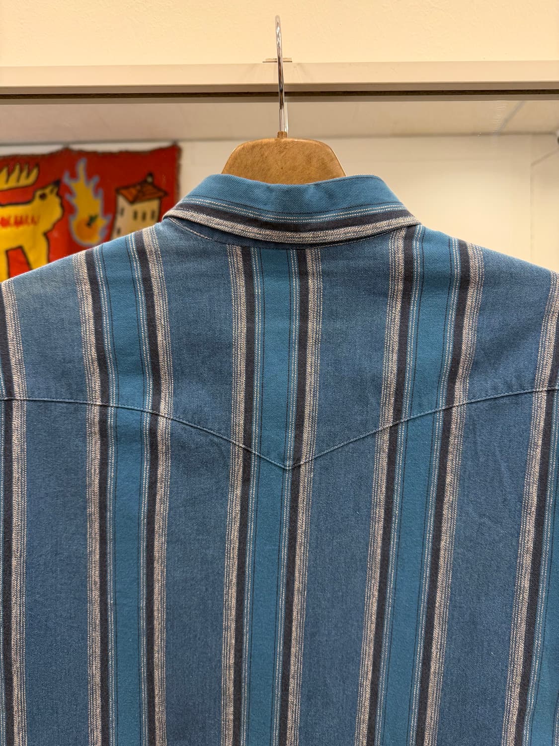 90s Wrangler 랭글러 웨스턴 스트라이프 셔츠 상품이미지6