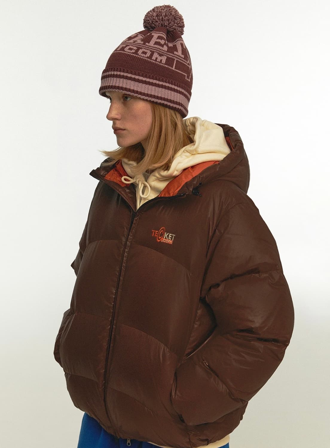 (M) 테켓 닷컴 패딩 브라운 상품이미지5