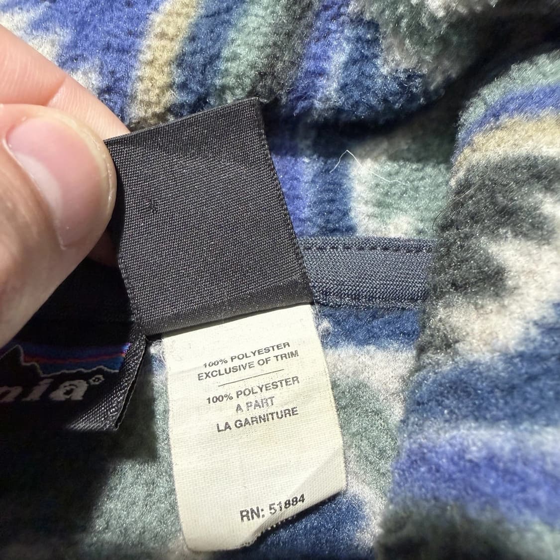 90s 파타고니아 신칠라 1/4집 아즈텍 블루/그린/베이지 USA 상품이미지4