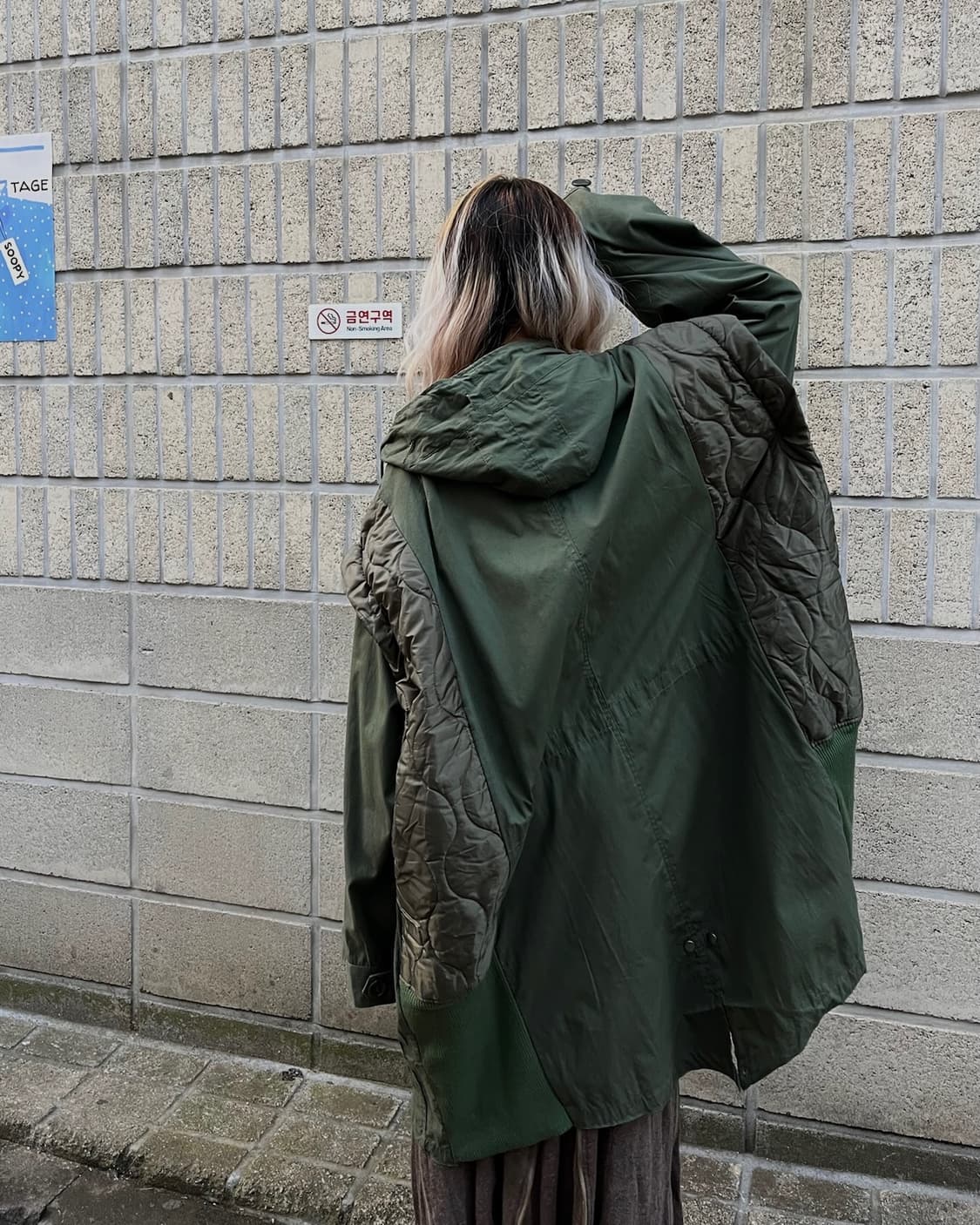 나나서카 군용 야상 리빌드 롱 코트 상품이미지9