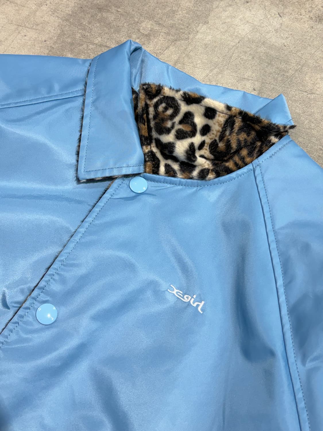 X-girl 양면 리버시블 호피 갸루 코치자켓 상품이미지7